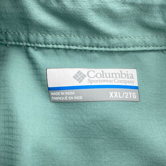 Columbia Sportswear Company Button Down Shirt Women XXL Green Hiking Outdoor - Picture 4 of 8